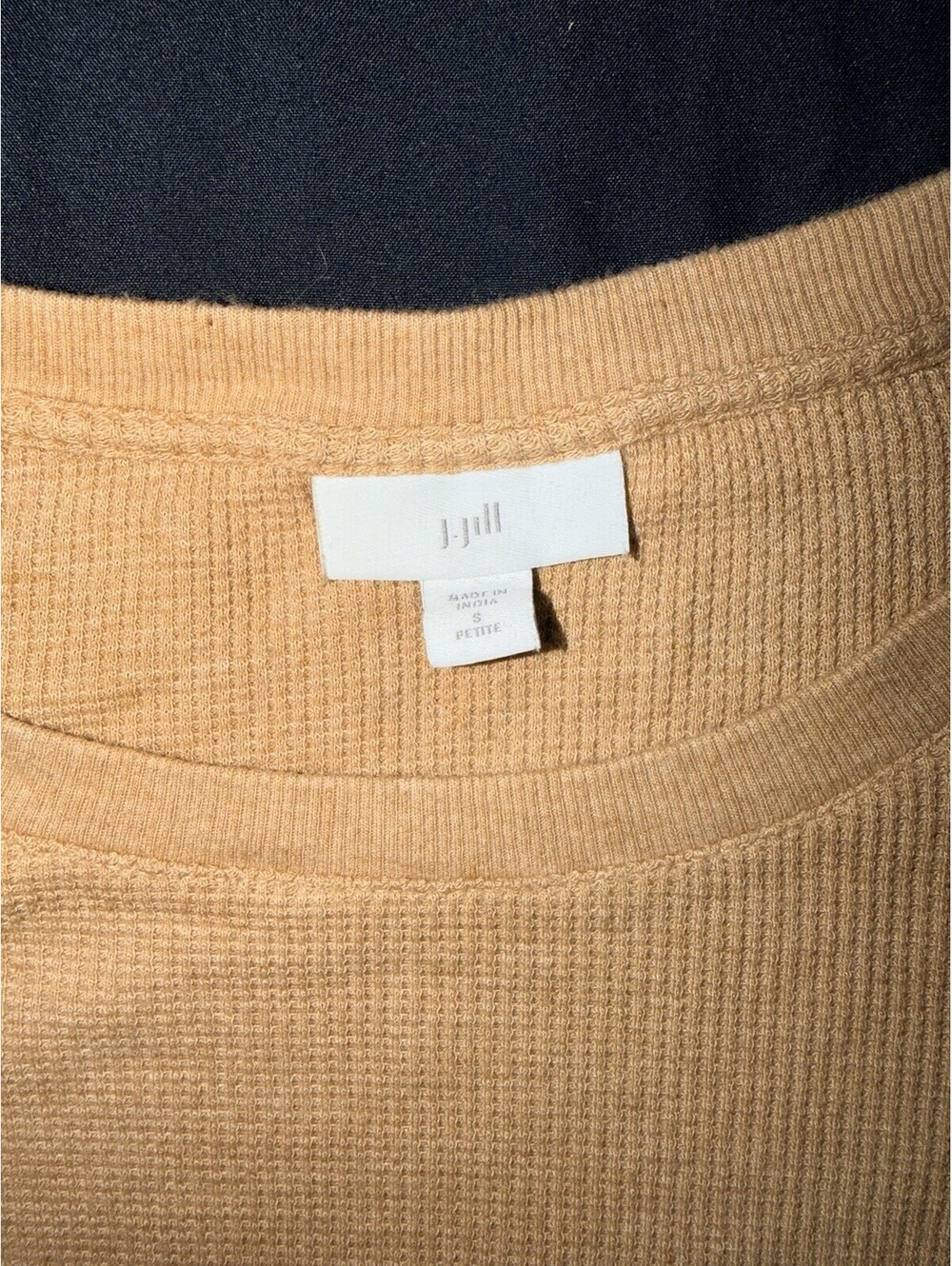J. Jill Women's Solid Tan Top Blouse, S , Tencel Blend, Minimalist Style - Picture 3 of 6